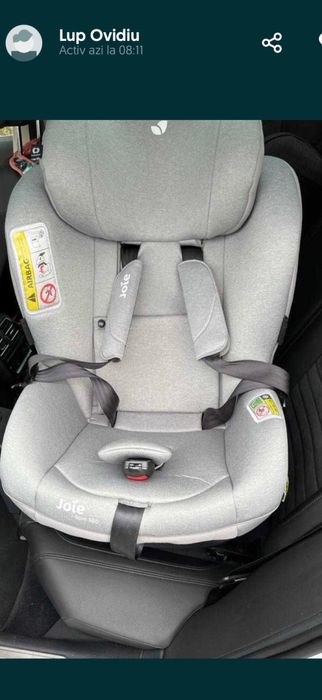 Joie Scaun auto rotativ I-Spin 360° E, Gray Flannel, Joie
