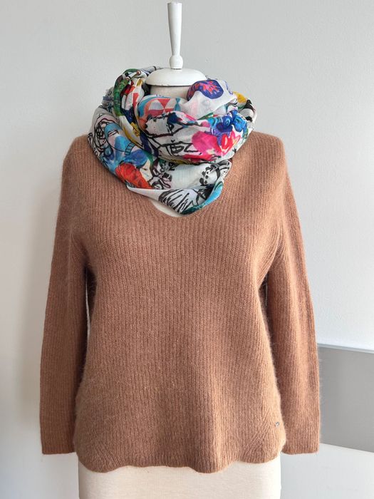 Brax страхотен вълнен пуловер във млечен шоколадов цвят