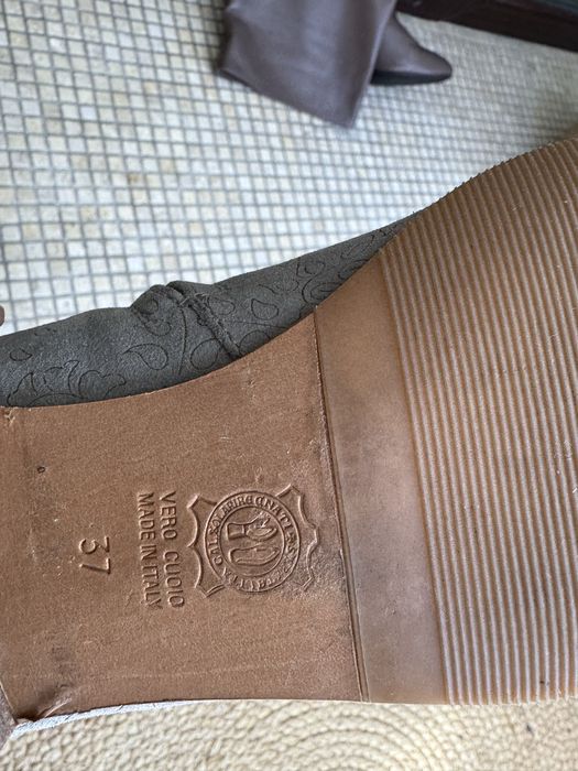 Сапоги замша