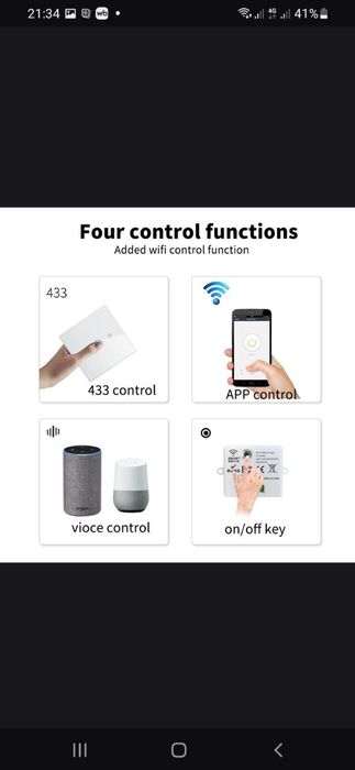 Без проводной выключатель wifi + 433mHz для умного дома + Алиса +Tuya