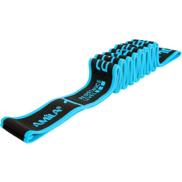 Фитнес Ластик със Степени Amila Fabric Multi Loop Band  Heavy Blue