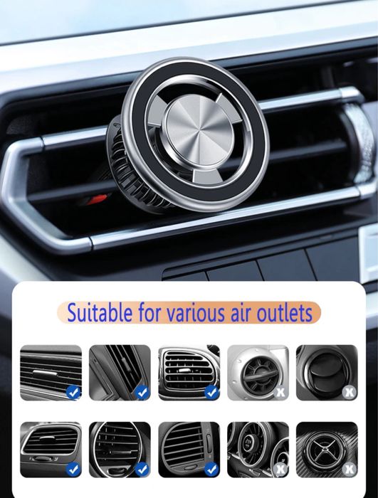 Suport Magsafe Grila cu Filet Pentru Telefon Adeziv Inclus