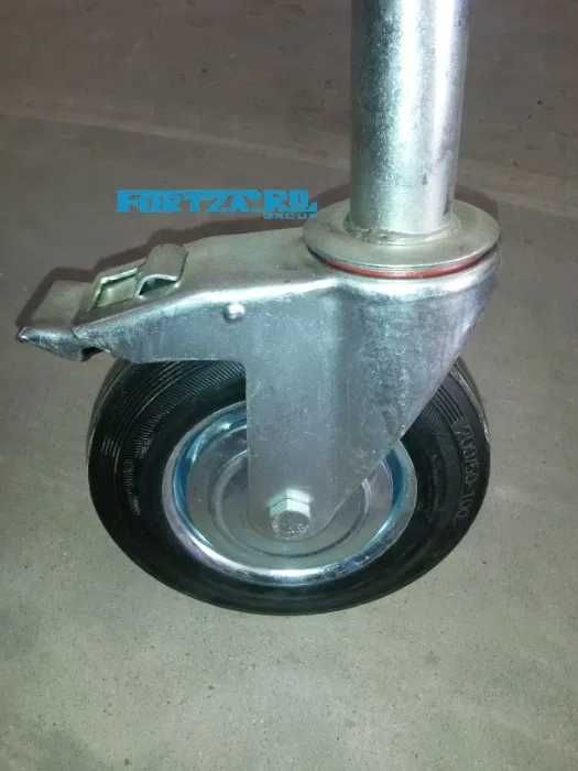 Roti cu frana pentru schela metalica