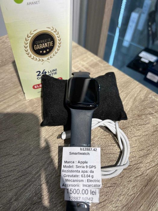 (AG42) Smartwatch Apple Seria 9 GPS ( B.12887.1.42 ) GARANTIE 2 ANI