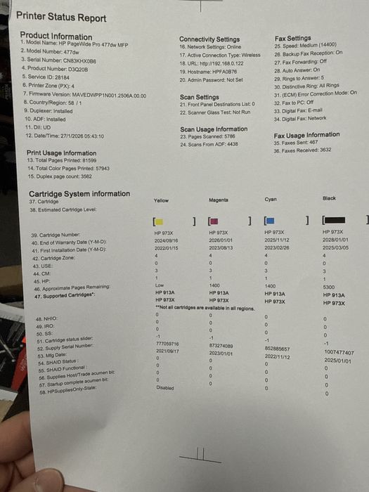 HP PageWide Pro MFP 477dw