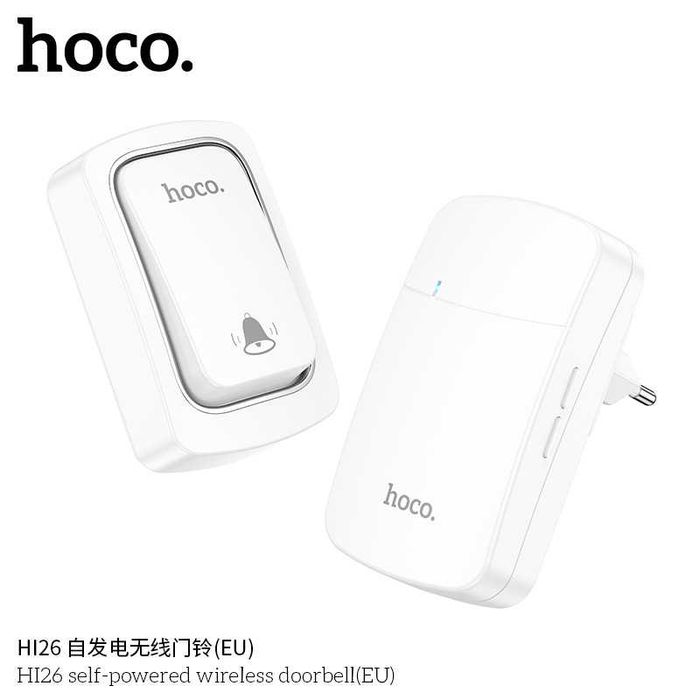 Hoco HI26 Самогенерирующий беспроводной дверной звонок (евростандарт)