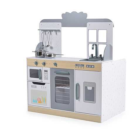 Детска дървена кухня и ресторант MONI 2 в 1 +аксесоари