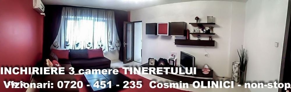 Inchiriere 3 camere Tineretului – langa metrou – 87 mp – etaj 9