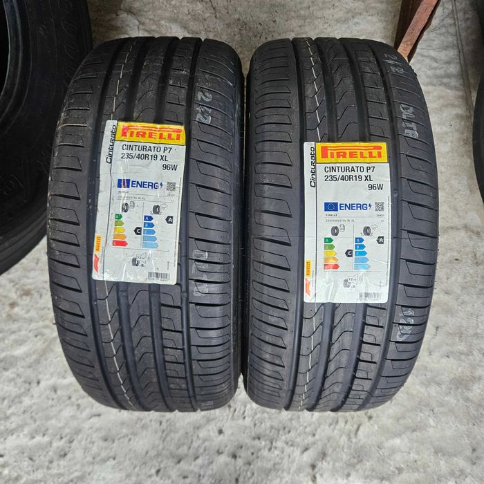 2 Нови летни гуми 235/40R19 Pirelli Cinturato P7 XL 96W с борд DOT2025