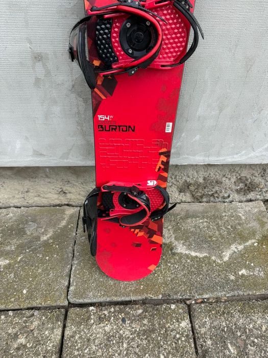 Placa snowboard Burton Cruzer V-Rocker 154cm wide cu legături Burton