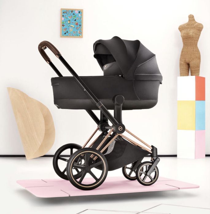 Коляска Cybex Priam Platinum (Люлька + прогулочный блок)