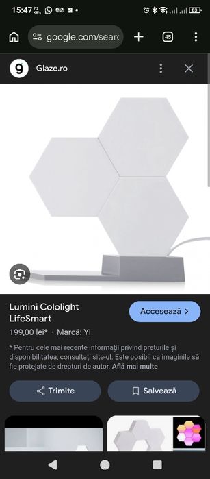 Lumini RGB wifi gaming Cololight Hexagon Lights