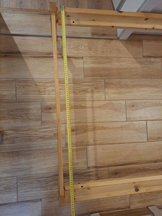 Единично дървено легло с матрак 90/200