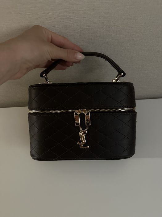YSL  дамска кафява чанта.