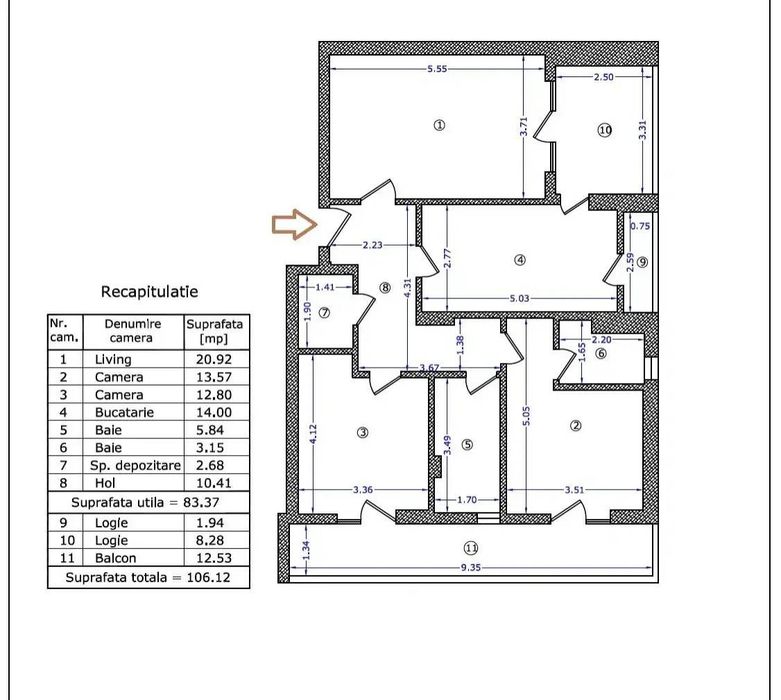 3 Camere Apartament nZEB Panouri Fotovoltaice / Geam Baie / Finalizat — fotografia 3