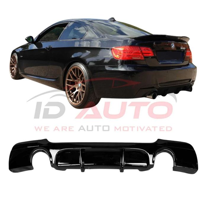 Дифузьор за задна броня BMW E92 Coupe (2006–2013), Mtech двоен, черен, бмв 335, тунинг е92