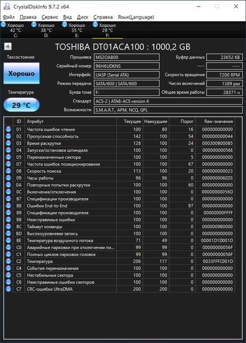Жесткий диск 500ГБ, 1 ТБ