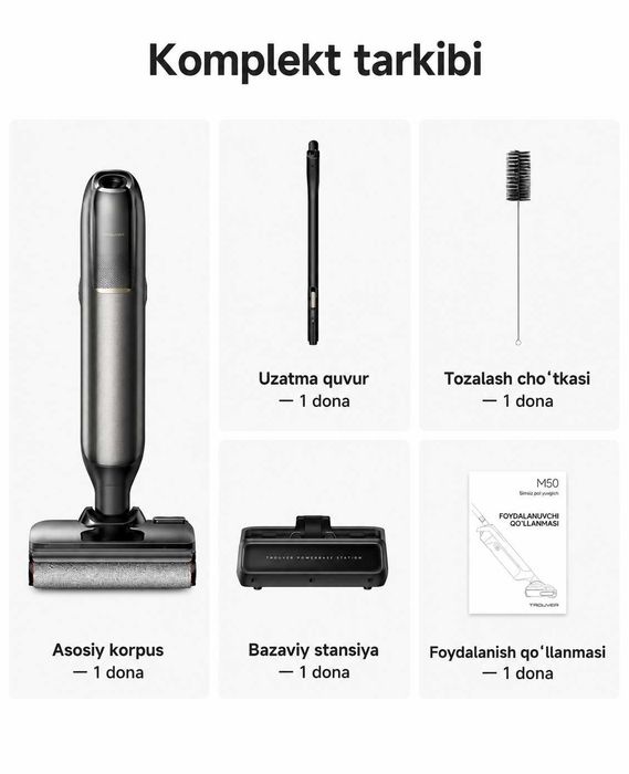 TROUVER M50 Vertikal yuvuvchi pilesos