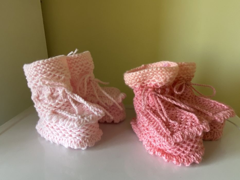 Плетени бебешки терлички,ръчно плетиво,хендмейд