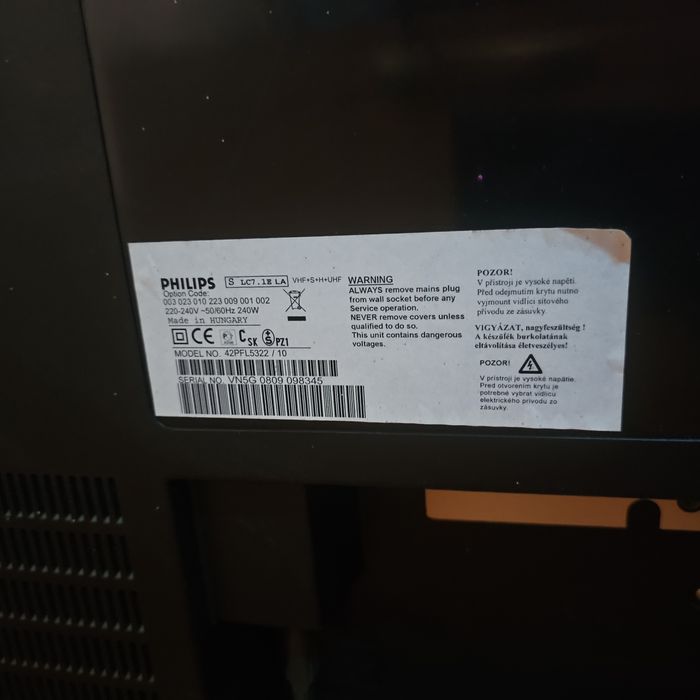 Продавам Philips 42” LCD телевизор – HD Ready, 2x HDMI, работещ