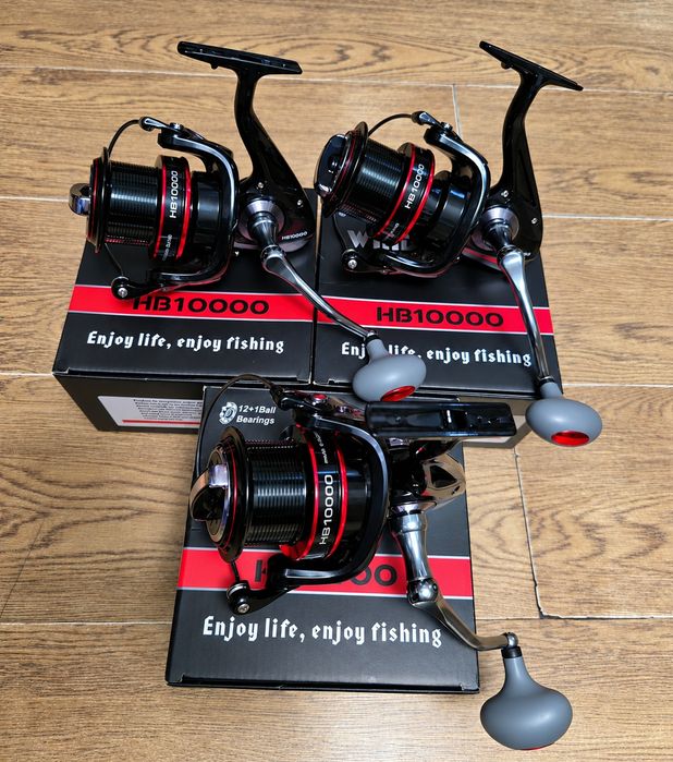 SET 3 Mulinete Crap Wind Blade HB10000 12+1 Rulmenti NEW 2026
