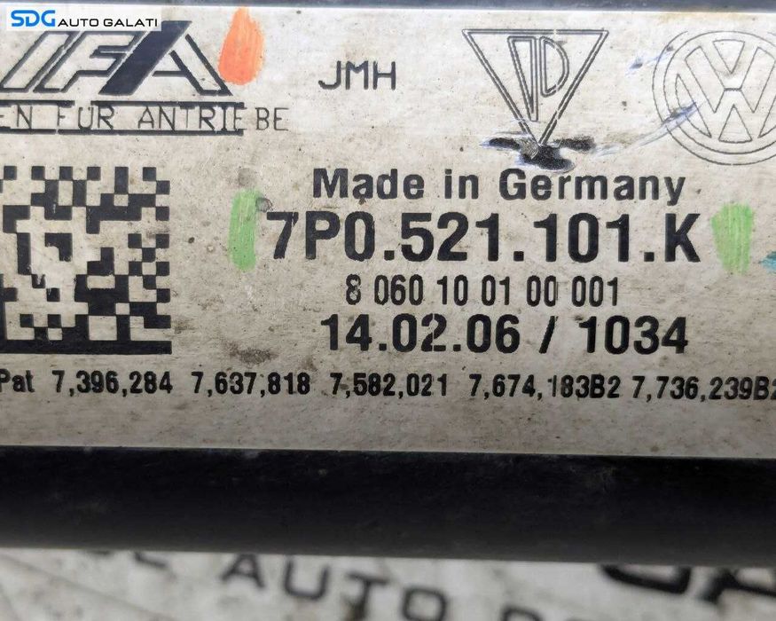 Cardan Fata Ax Cardanic Cutie Transfer Volkswagen Touareg 7P 3.0 TDI 2010 - 2018 Cod 7P0521101K [LR2978]