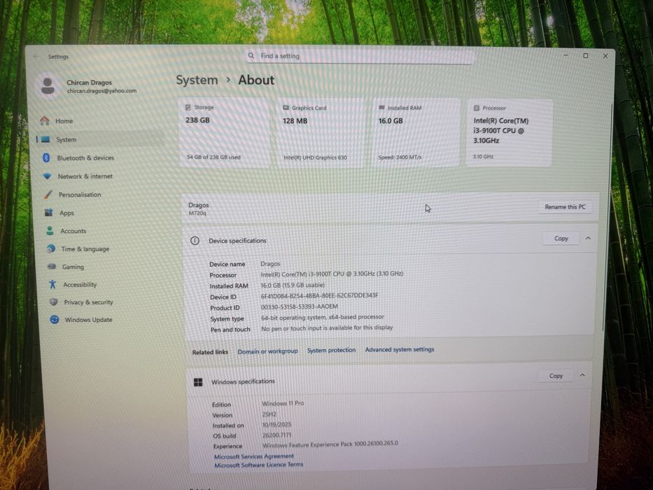 Lenovo ThinkCenter M720q I3 gen 9