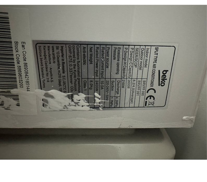 Aer conditionat clima beko