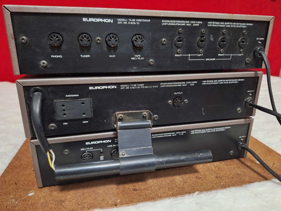 Linie audio Hi-Fi Europhon TA-88 TT-88 TC-88 vintage '80