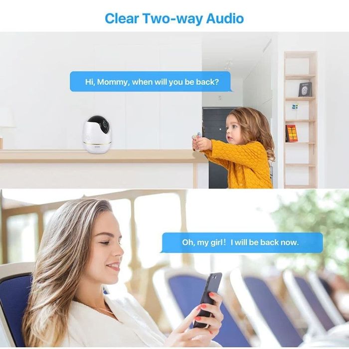 IP-камера купольная ZOSI, 2 МП, 1080p, HD, беспроводная, Wi-Fi 360 гра