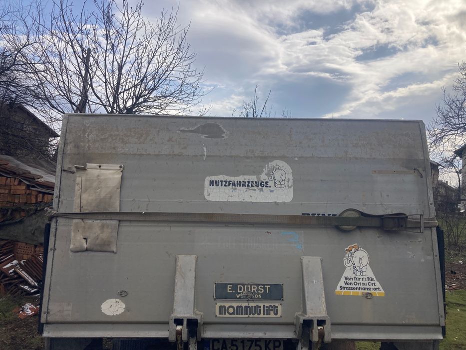 Алуминиева каросерия 4 на 2 метра за Мерцедес и Ивеко с падащ борд