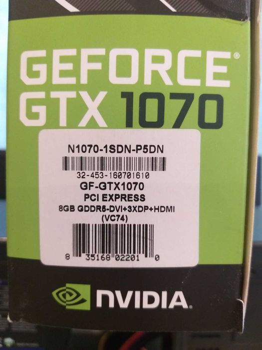 Видеокарта GTX 1070 8 ггб