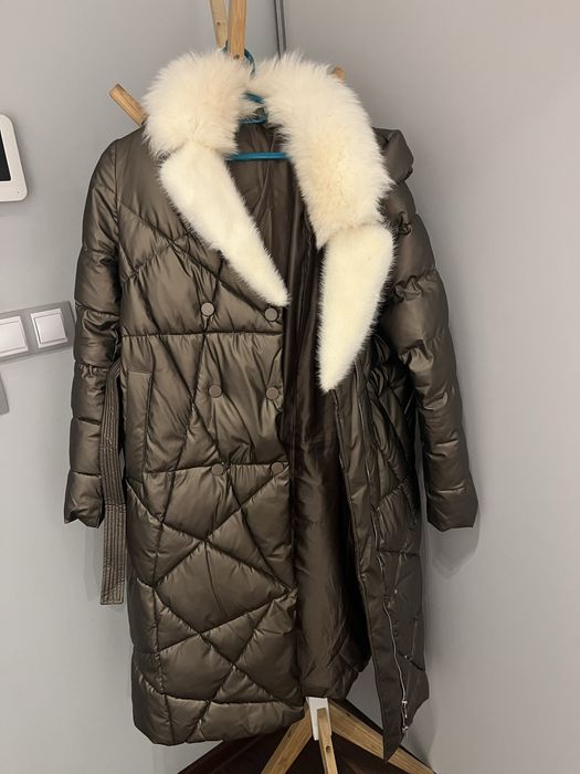 Дамско яке с пух и яка от лисица