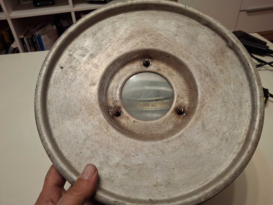 Стара соц полска алуминиева електрическа тенджера