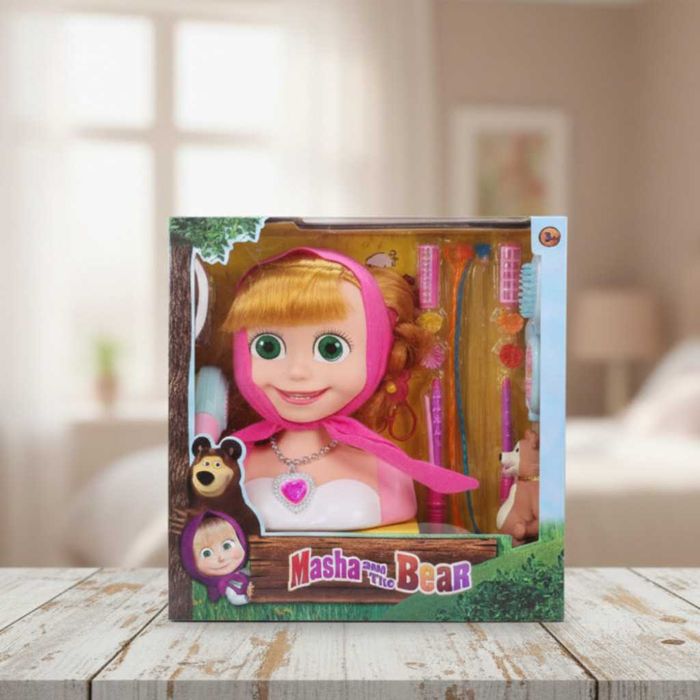 Принцеса Маша и мечокът – Бюст с дълга коса и аксесоари за оформяне
