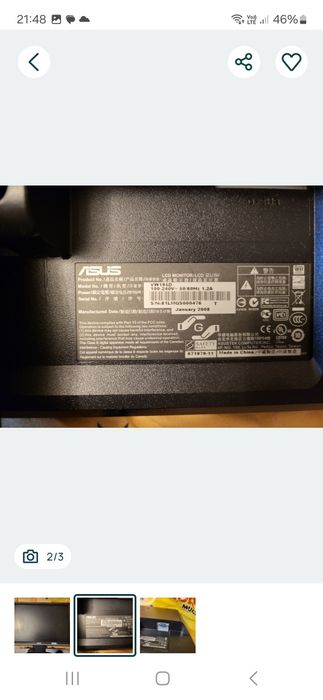 Vând monitor LCD Asus 60 Hz