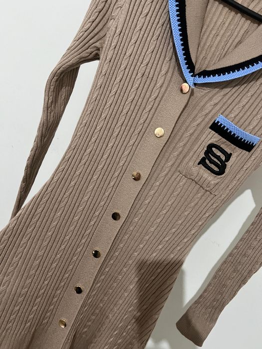 Светло бежевое Платье sandro