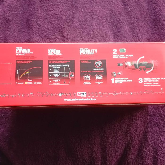 Акумулаторен прав шлайф Milwaukee M12 FDGS-0