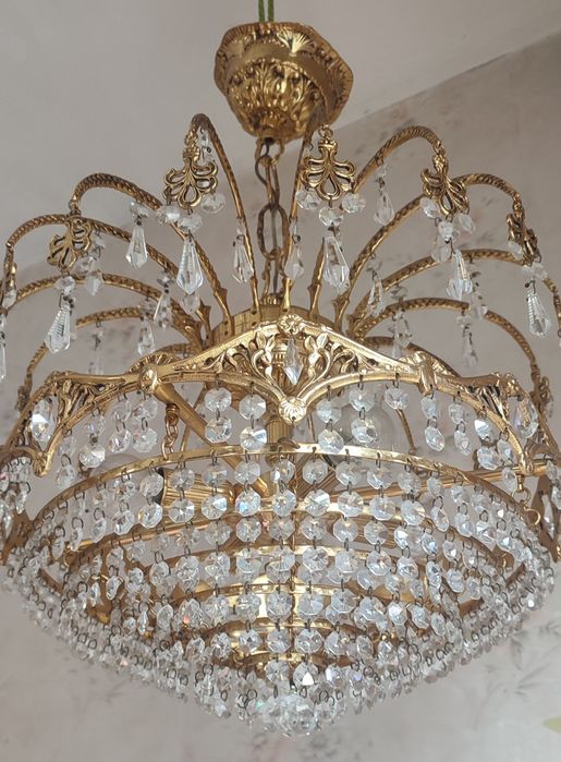 Антикварен кристален полилей
