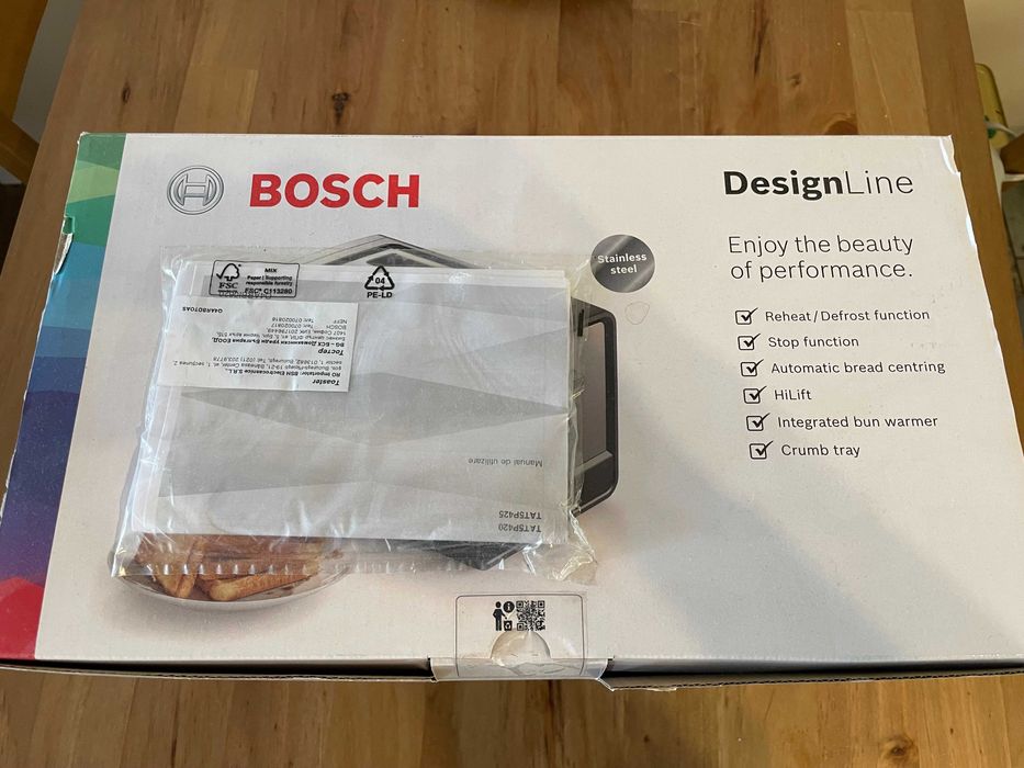 Тостер нов Bosch TAT5P425 за филийки