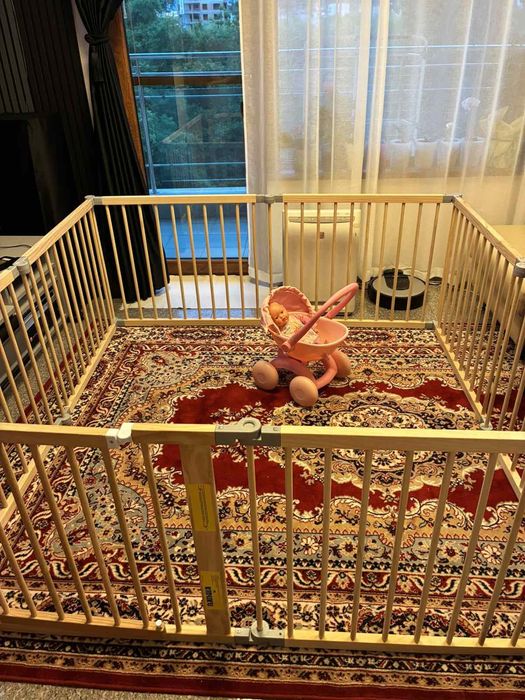 Дървена детска кошара за игра