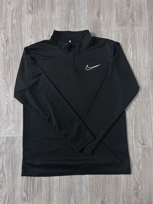 Nike спортивный лонгслив кофта мужская тренировочная черная на молнии