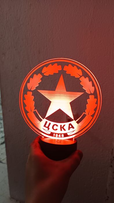 Нощна лампа за футболни фенове Левски Цска и други по поръчка