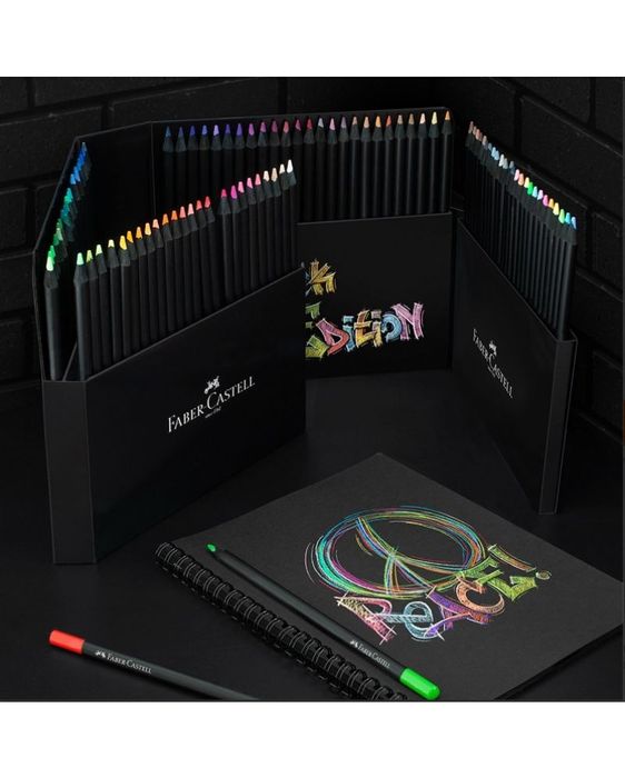 Цветни моливи Faber-Castell Black Edition - 100 цвята