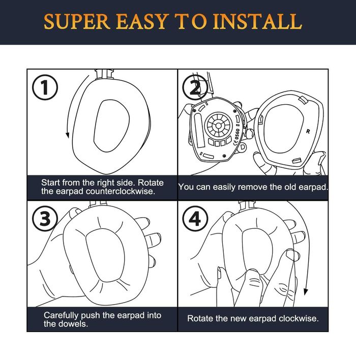Set 2 bureti pentru casti Sennheiser  RS 195 / TR 195 / HDR 195 / RS 185 / TR 185 / HDR 185 / RS 175 / TR 175 / HDR 175 / RS 165 / TR 165 / HDR 165