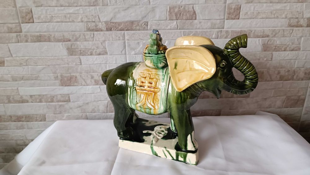 Стар керамичен слон - Китайски Фън Шуй - 30/24