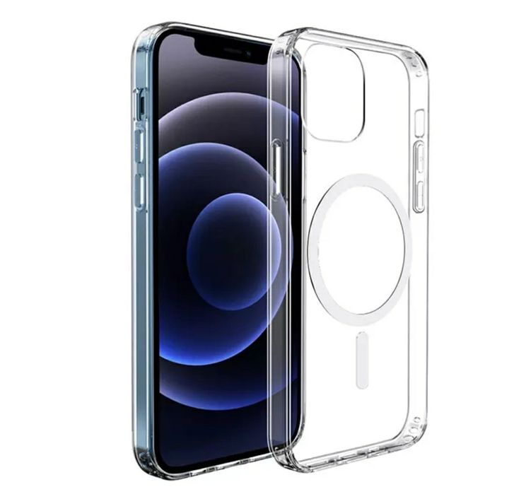 MagSafe Кейс за Apple iPhone 14 Pro Max 13 / 12 Pro Max Mini Прозрачен