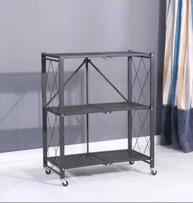 Металлический стеллаж на колесиках, кухни 2, 3, 4, 5 полок, этажерка