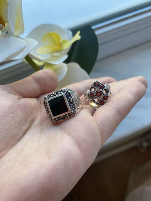 Ghiul barbatesc si inel de dama argint curat 925