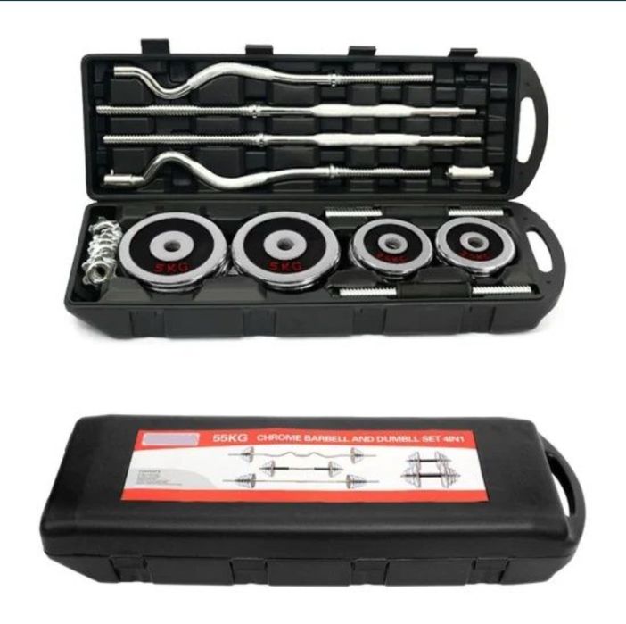 Гантел набор чемодан Разные весы от 15 до 55 КГ.